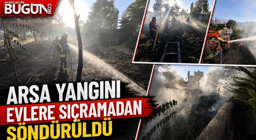 Barış Mahallesi’ndeki Arsa Yangını Evler Sıçramadan Söndürüldü