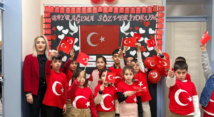 Çağlayan İlkokulunda Bayrak Sevgisiyle Coşkulu Dönem Başlangıcı