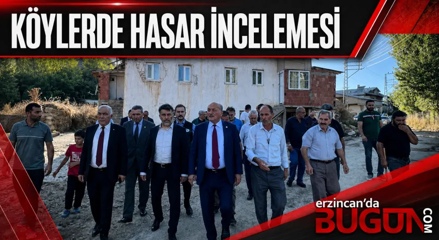 Çayırlı’da Yağıştan Etkilenen Köylerde İnceleme: Milletvekili Karaman da Sahadaydı