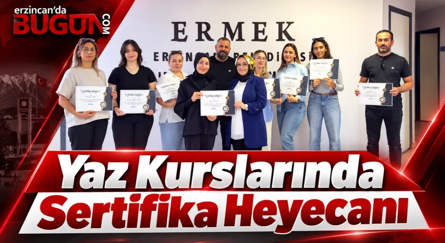 Erzincan Belediyesi Yaz Kurslarında Sertifika Heyecanı