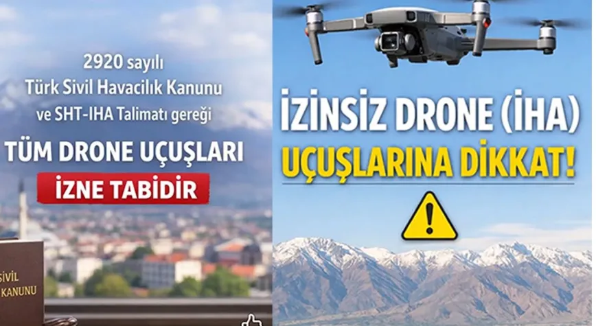 Erzincan Emniyeti Uyardı: Drone Uçuşları İçin İzin Şart