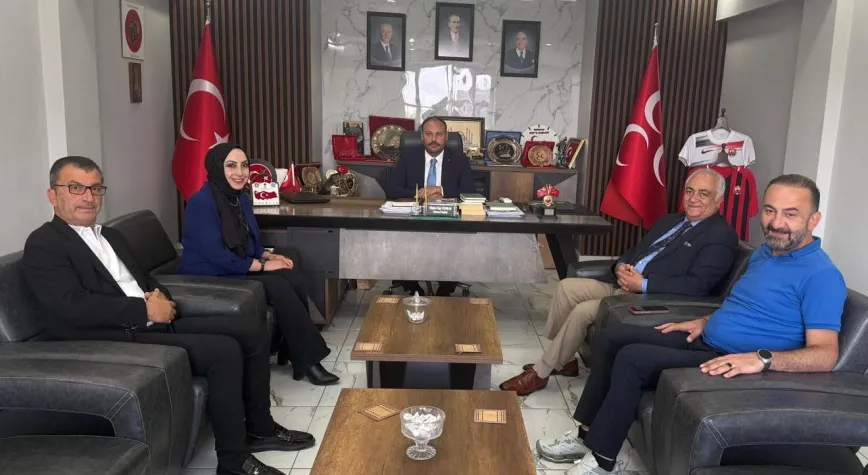 ERZİNCAN GAZETECİLER CEMİYETİNDEN MHP İL BAŞKANI ÖZARSLAN’A HAYIRLI OLSUN ZİYARETİ