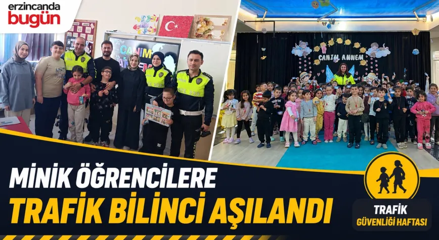 Erzincan Polisi Miniklere Trafik Güvenliğini Anlattı