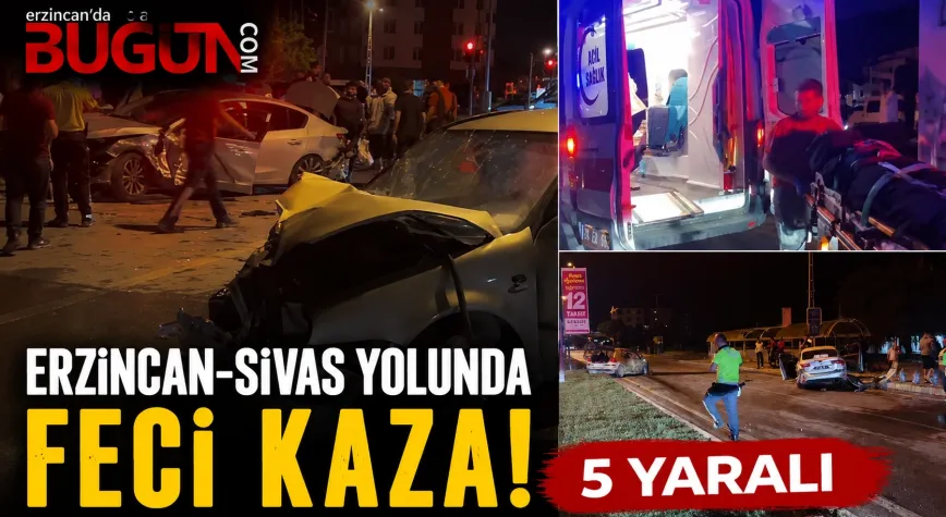 Erzincan-Sivas Kara Yolunda Feci Kaza: 5 Yaralı