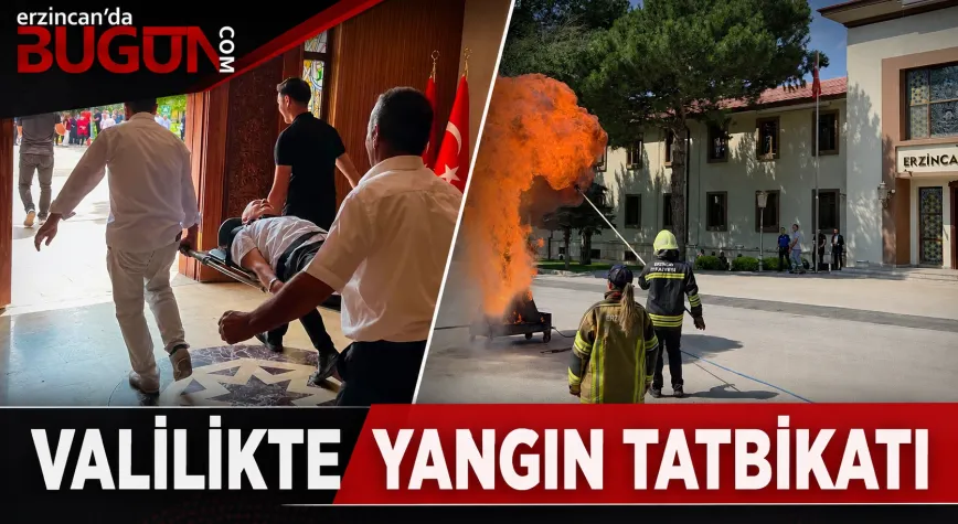 Erzincan Valiliği Personeline Uygulamalı Yangın Eğitimi