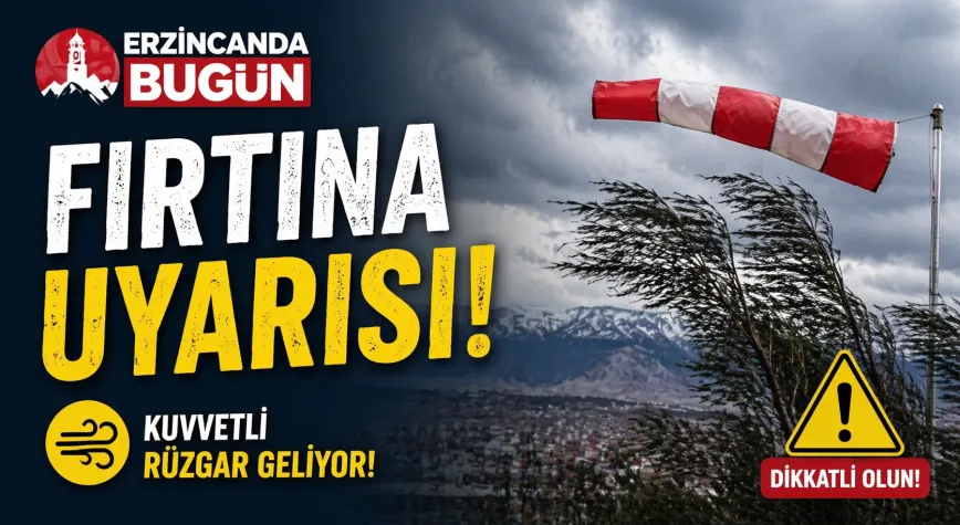 Erzincan ve Çevresi İçin Fırtına Uyarısı: Kuvvetli Rüzgara Dikkat!