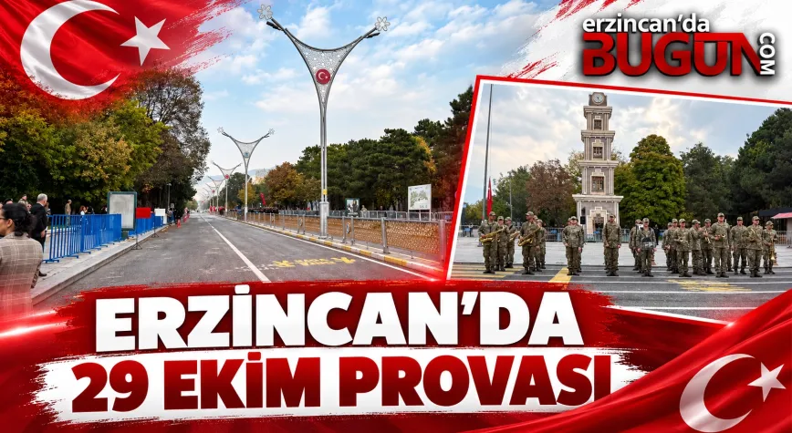 ERZİNCAN’DA 29 EKİM COŞKUSU BAŞLADI: ORDU CADDESİ’NDE TÖREN PROVASI