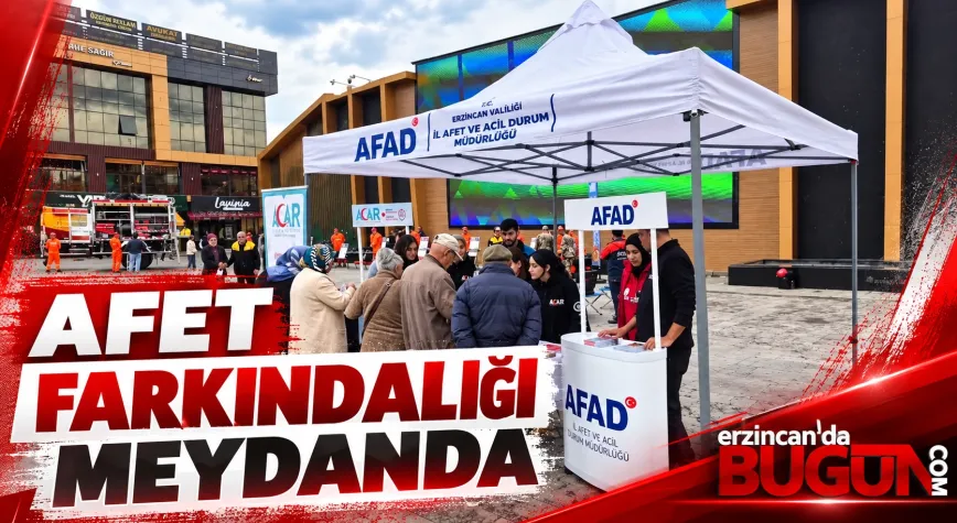 Erzincan’da Afet Farkındalığı İçin Cumhuriyet Meydanı’nda Bilgilendirme Etkinliği
