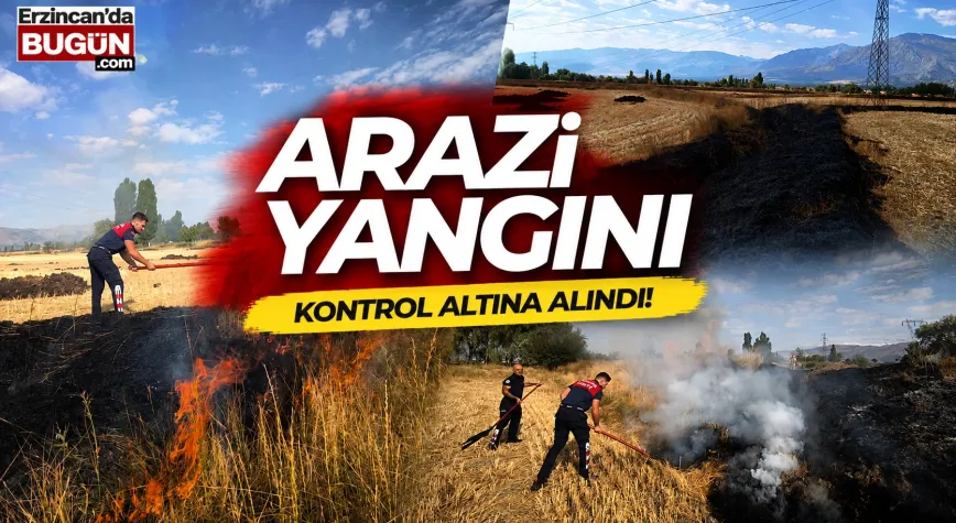 Erzincan’da Arazi Yangını: Ekiplerin Hızlı Müdahalesi Büyümesini Önledi