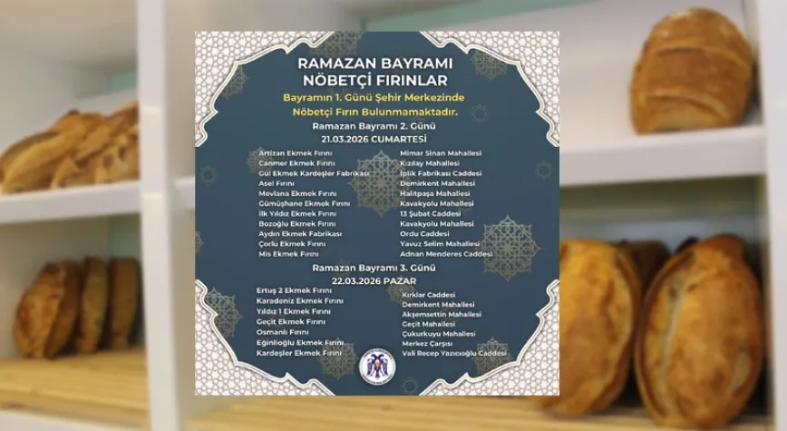 Erzincan’da Bayramda Nöbetçi Fırın Listesi Açıklandı