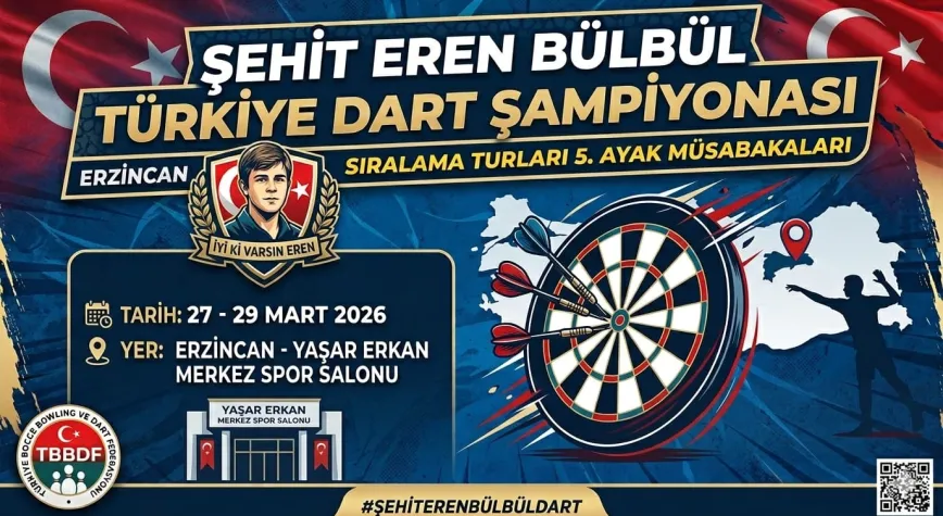 Erzincan’da Dart Heyecanı Başlıyor: 700 Sporcu Aynı Arenada