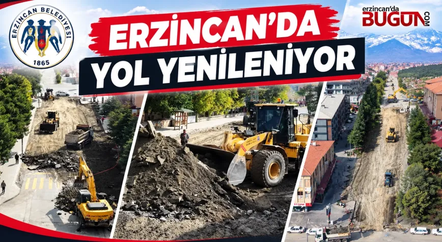 ERZİNCAN’DA HASTANE KARŞISINDAKİ CADDE YENİLENİYOR
