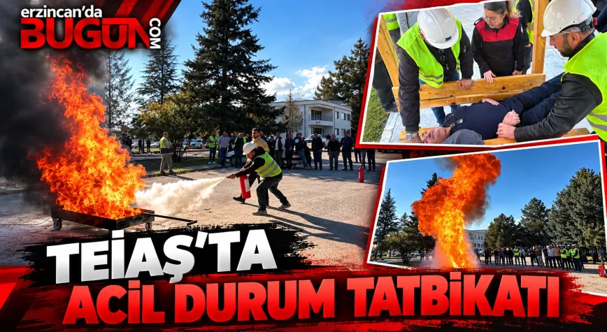 ERZİNCAN’DA HAYAT KURTARAN EĞİTİM: İTFAİYEDEN TEİAŞ PERSONELİNE TATBİKAT