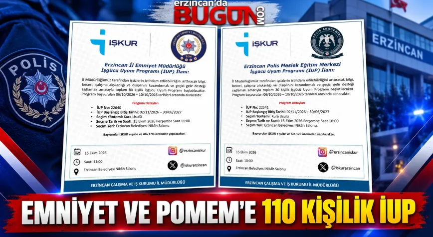 Erzincan’da İŞKUR’dan 110 Kişilik İşgücü Uyum Programı