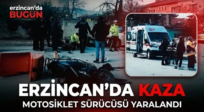 Erzincan’da Motosiklet ile Otomobil Çarpıştı: 1 Kişi Yaralandı
