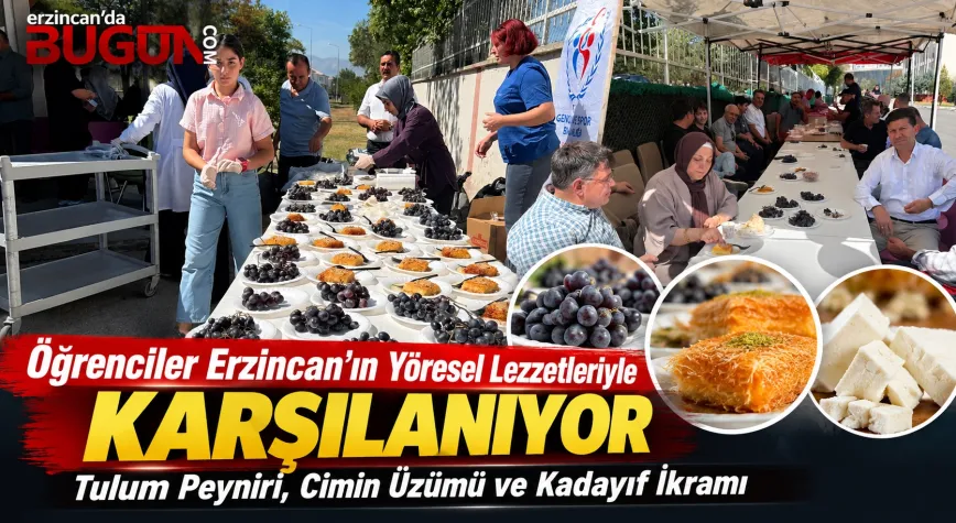 Erzincan’da Öğrencilere Sıra Dışı Karşılama: Tulum Peyniri, Cimin Üzümü ve Kadayıf İkramı