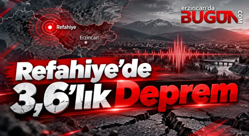 Erzincan’ın Refahiye İlçesinde 3,6 Büyüklüğünde Deprem!