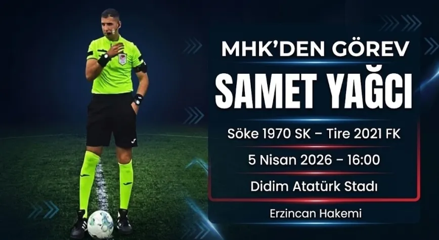 Erzincanlı Hakem Samet Yağcı’ya MHK’den Görev