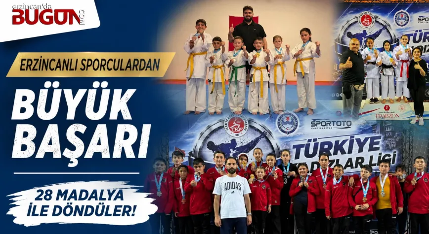 Erzincanlı Karatecilerden Büyük Başarı: Türkiye Karate Yıldızlar Ligi’nden 28 Madalya ile Döndüler