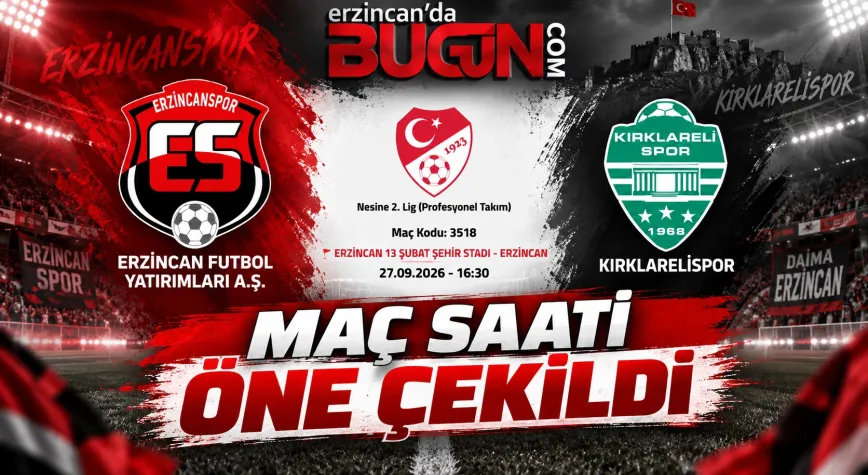 ERZİNCANSPOR–KIRKLARELİSPOR MAÇININ SAATİ DEĞİŞTİ! YAYIN YOK, BİLET FİYATLARI HENÜZ AÇIKLANMADI