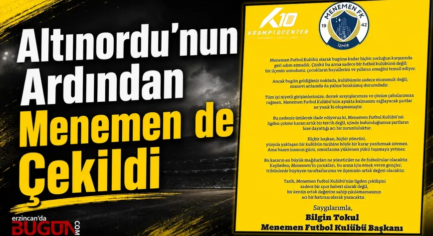 İzmir Futbolunda Bir Çekilme Kararı Daha: Altınordu’nun Ardından Menemen FK