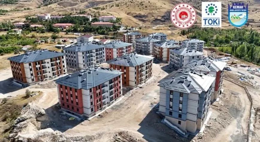 Kemah’ta 2. Etap TOKİ Konutlarında Çalışmalar Son Aşamaya Geldi
