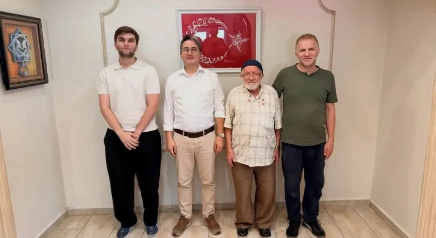 Kıbrıs Gazisi Hasan Aydınlı’dan Kaymakam Arıkan’a Ziyaret