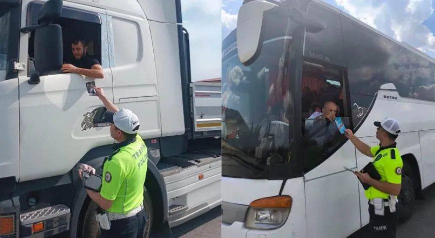Refahiye’de 3 bin 38 sürücü ve yolcuya trafik bilgilendirmesi
