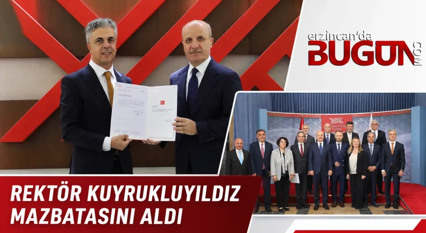 Rektör Kuyrukluyıldız Mazbatasını YÖK Başkanı Özvar’dan Aldı