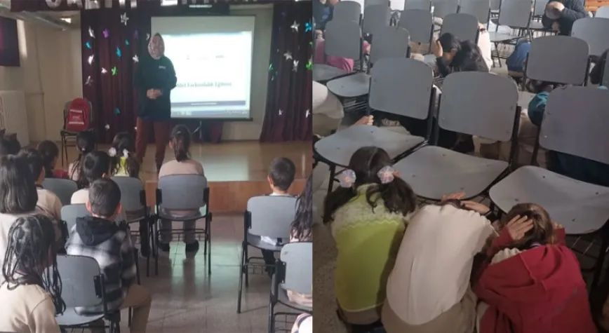 Salih Erkan İlkokulu’nda Deprem Haftası Kapsamında Afet Farkındalık Eğitimi