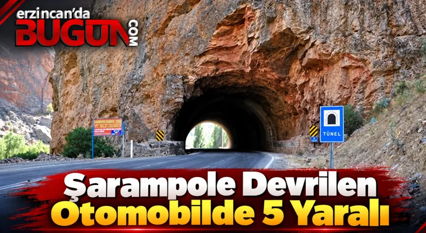 Tunceli-Erzincan Kara Yolunda Otomobil Şarampole Devrildi: 5 Yaralı