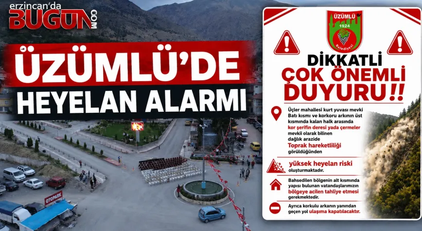 Üzümlü’de Heyelan Alarmı: Vatandaşlara Acil Tahliye Uyarısı
